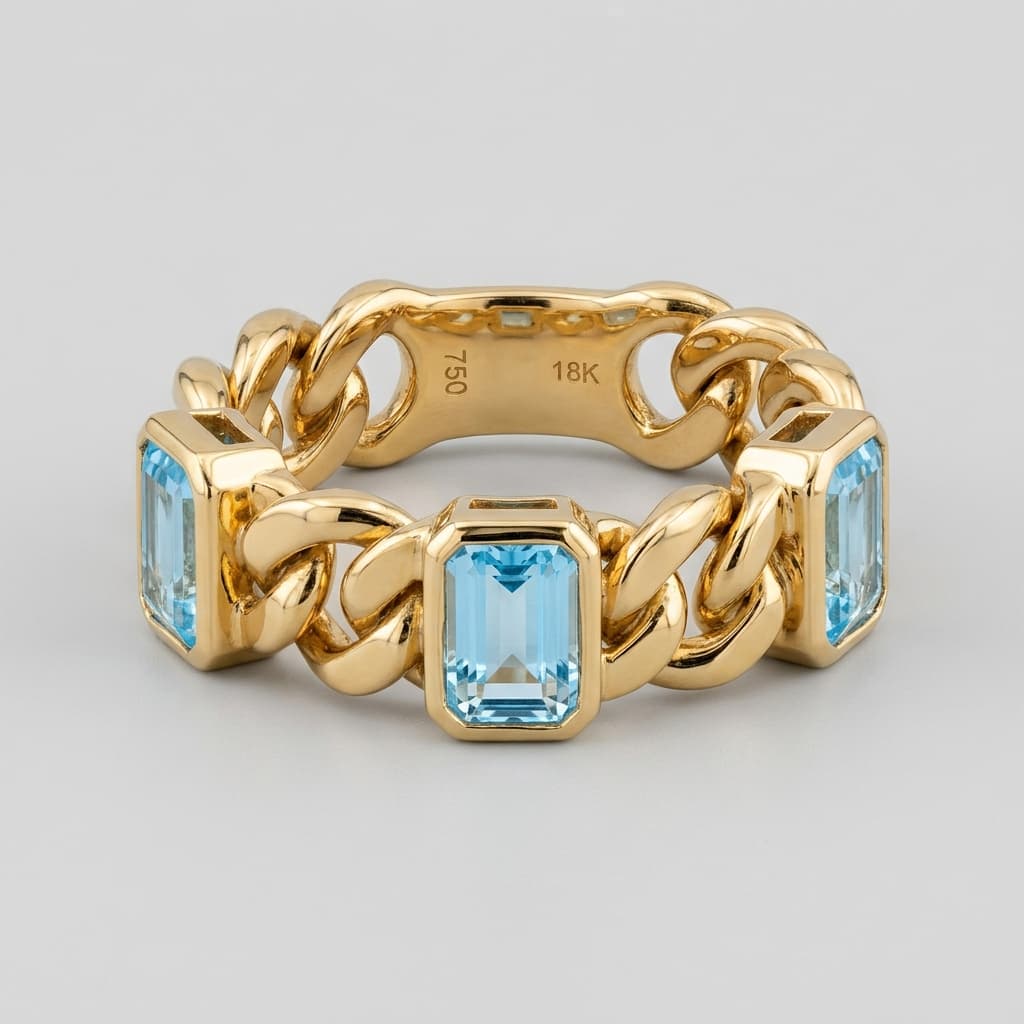 Celestial Emerald Cut Diamond Ring